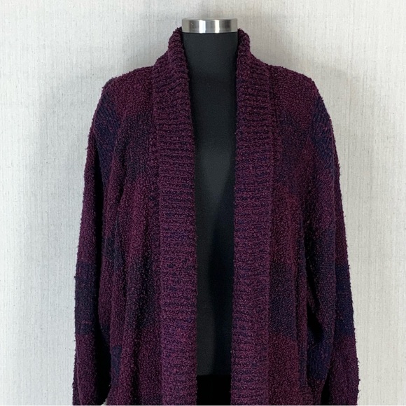 VTG 80s~Penbrooke Lane Retro Oversized/Slouchy Open Front Long Line Cardigan~SzM - Picture 3 of 14